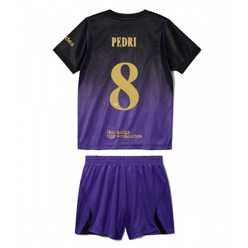 Barcelona Pedri Gonzalez #8 Bortadräkt Barn 2026-27 Kortärmad (+ Korta byxor)